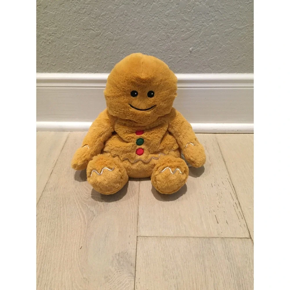 Warmies Gingerbread Man Microwaveable Lavender Scented Plush Weighted Toy Brown